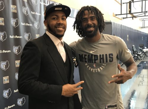 Jevon Carter and Mike Conley
